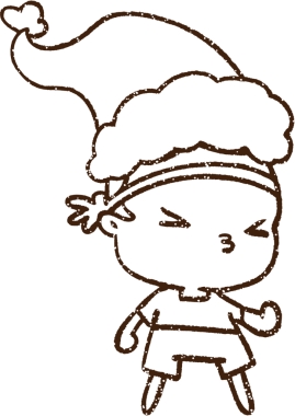 Bir insan tarafından çizilmiş Noel Çocuğu Kömür Çizimi