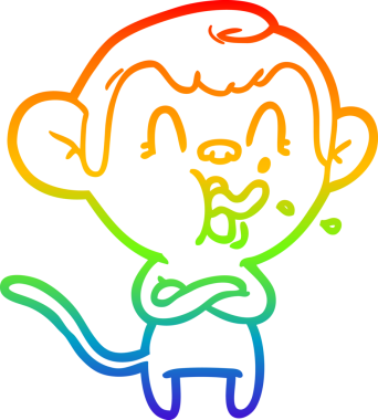 gökkuşağı gradyan çizgisi insan tarafından çizilmiş çılgın bir çizgi maymun çizimi