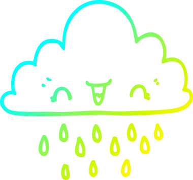 Bir insan tarafından çizilmiş bir karikatür fırtına bulutu çizimi