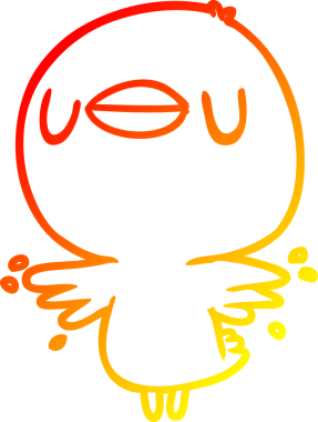 Bir insan tarafından çizilmiş kanat çırpan sevimli bir karikatür hatunun sıcak çizgi çizimi