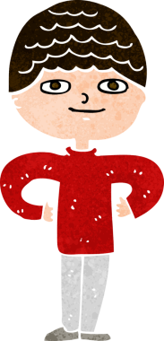 Bir insan tarafından çizilmiş gururlu bir adam.