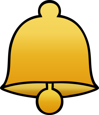 Bir insan tarafından çizilmiş pirinç çanın gölgeli karikatürü