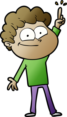 Bir insan tarafından çizilmiş mutlu bir adam.