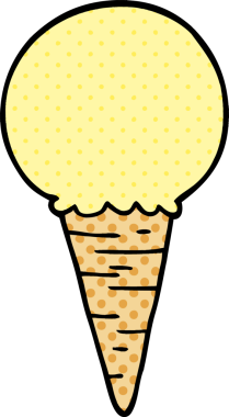 Bir insan tarafından çizilmiş karalama dondurma külahı.