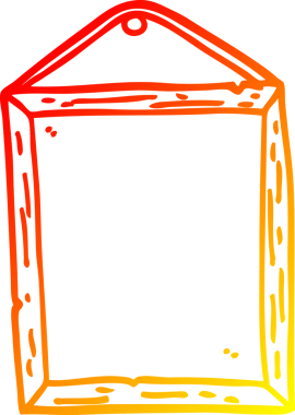 Bir insan tarafından çizilmiş bir karikatür çerçevesinin sıcak gradyan çizimi