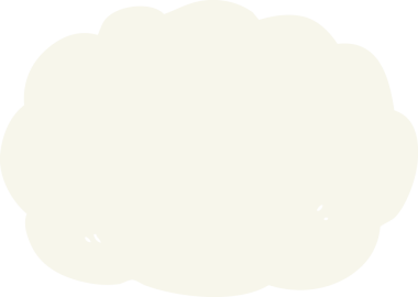 Bir insan tarafından çizilmiş düz renkli çizgi film bulutu