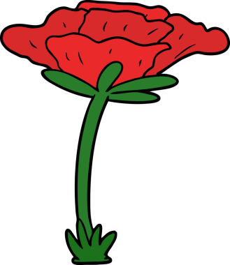 Bir insan tarafından çizilmiş haşhaş çizgi filmi.