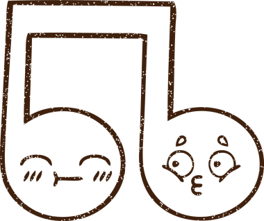 Bir insan tarafından çizilmiş müzikal Notalar Kömür Çizimi