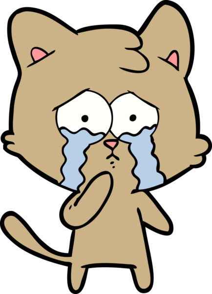 Bir insan tarafından çizilmiş çizgi film kedisi.