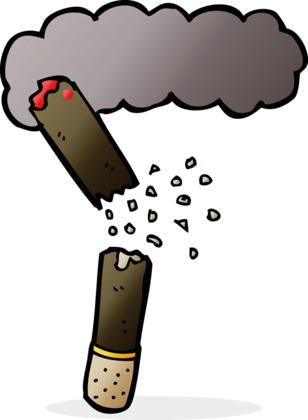 Bir insan tarafından çizilmiş kırık bir puro.