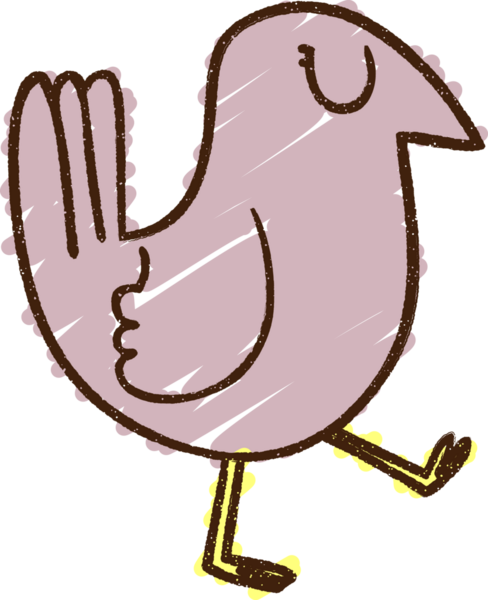 Yürüyen Kuş Tebeşiri Bir insan tarafından çizilmiş