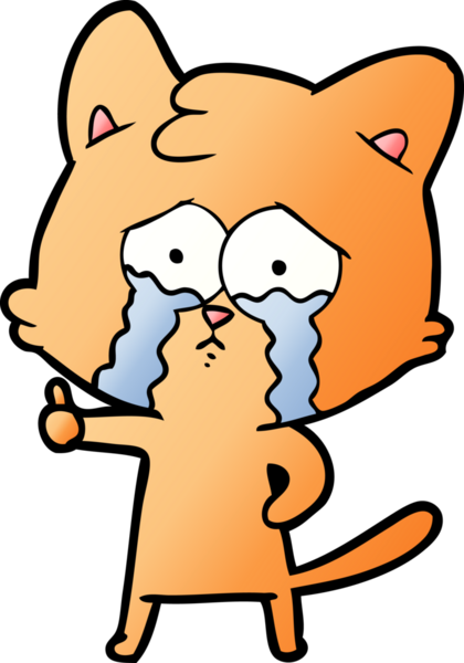 Bir insan tarafından çizilmiş çizgi film kedisi.