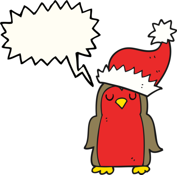 Bir insan tarafından çizilmiş serbest konuşma balonu karikatürü Noel ardılı.