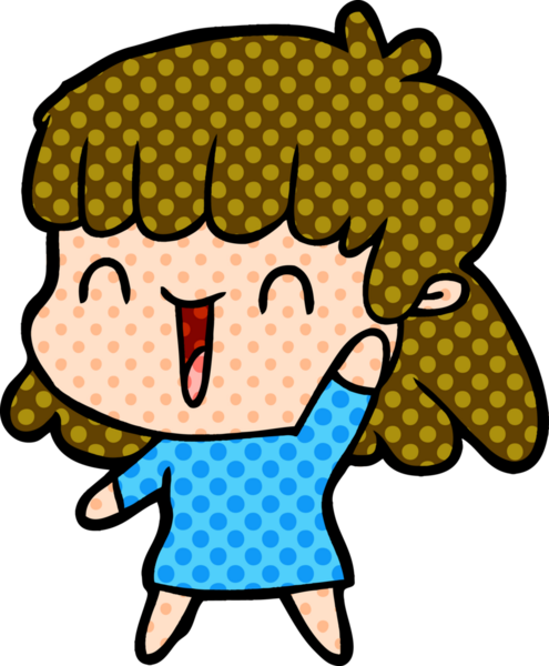 Bir insan tarafından çizilmiş karikatür kadın.