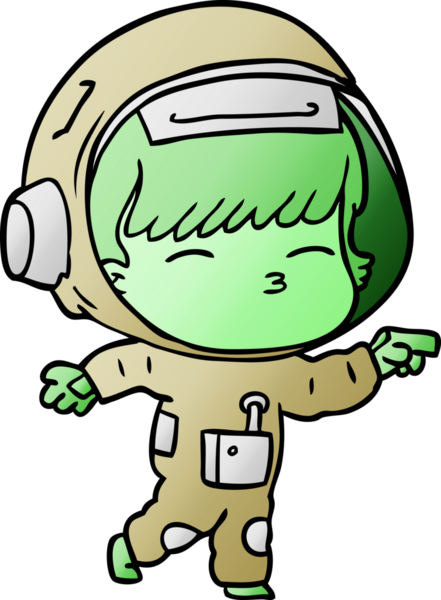 Bir insan tarafından çizilmiş meraklı astronot çizgi filmi.