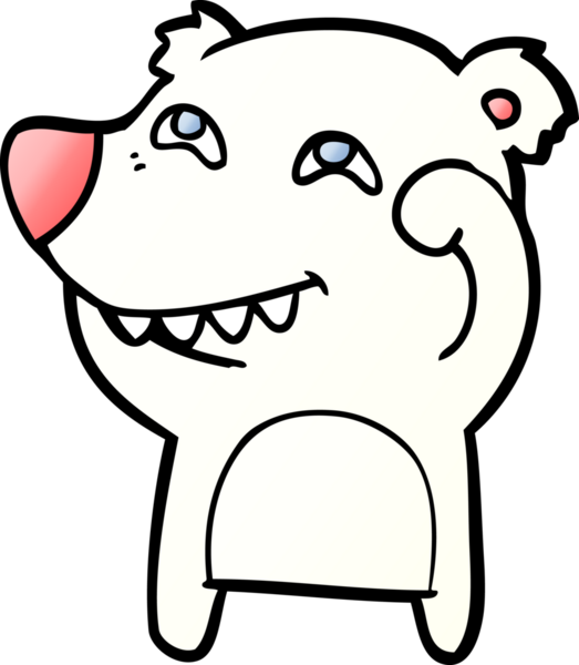 Bir insan tarafından çizilmiş kutup ayısı karikatürü