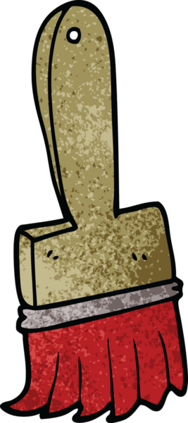 Bir insan tarafından çizilmiş karalama boya fırçası.