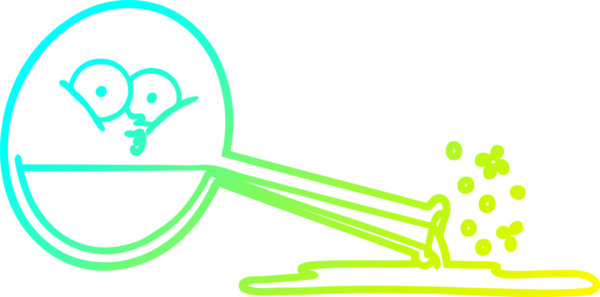 Bir karikatürün soğuk gradyan çizimi bir insan tarafından çizilmiş kimyasallar.