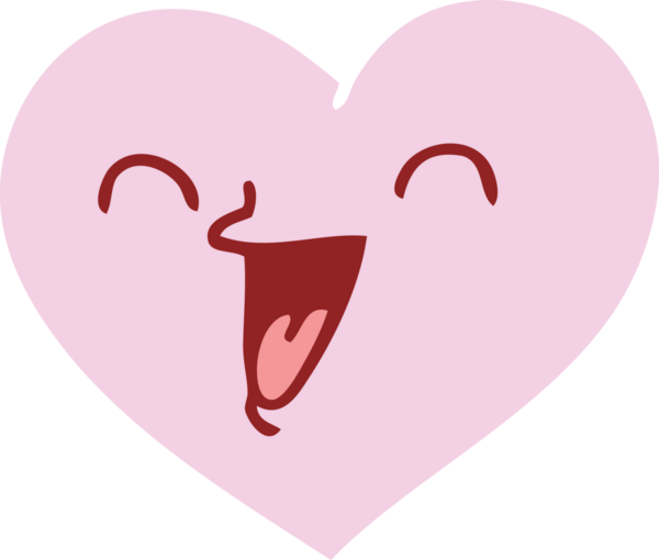 Bir insan tarafından çizilmiş garip, mutlu bir kalp.