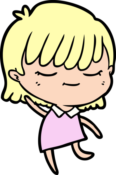 Bir insan tarafından çizilmiş karikatür kadın.