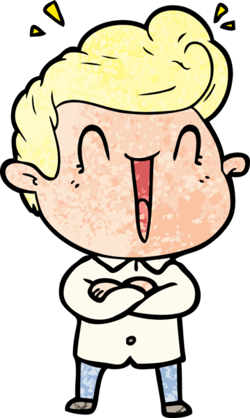 Bir insan tarafından çizilmiş heyecanlı bir çizgi film.