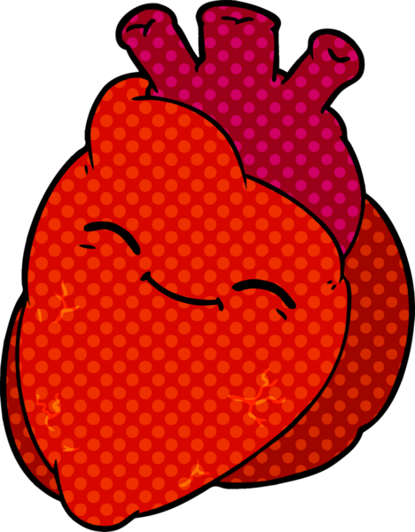 bir insan tarafından çizilmiş mutlu bir kalp.