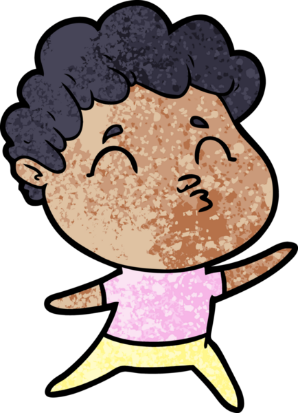 Çizgi film adamı somurtuyor Bir insan tarafından çizilmiş