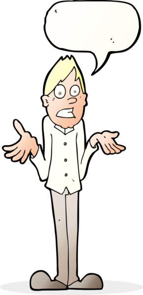 Bir insan tarafından çizilen konuşma baloncuğuyla omuz silken çizgi film adamı.