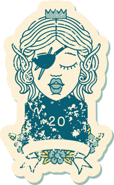 Retro Dövme Tarzı Bir insan tarafından çizilmiş doğal yirmilik zarlı düzenbaz karakter