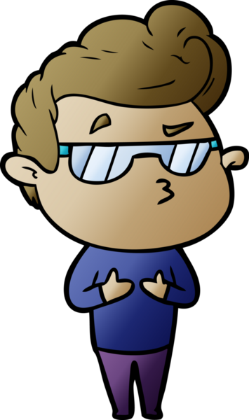 Bir insan tarafından çizilmiş havalı bir çizgi film.