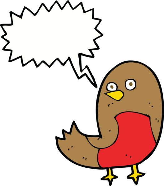 bir insan tarafından çizilmiş konuşma balonlu çizgi robin