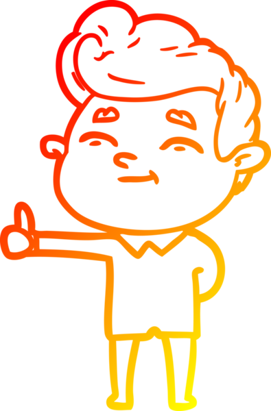 Bir insan tarafından çizilmiş mutlu bir çizgi film karakteri çizimi.