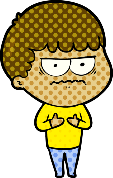 Bir insan tarafından çizilmiş rahatsız bir adam.