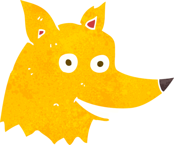 bir insan tarafından çizilmiş tilki kafası.