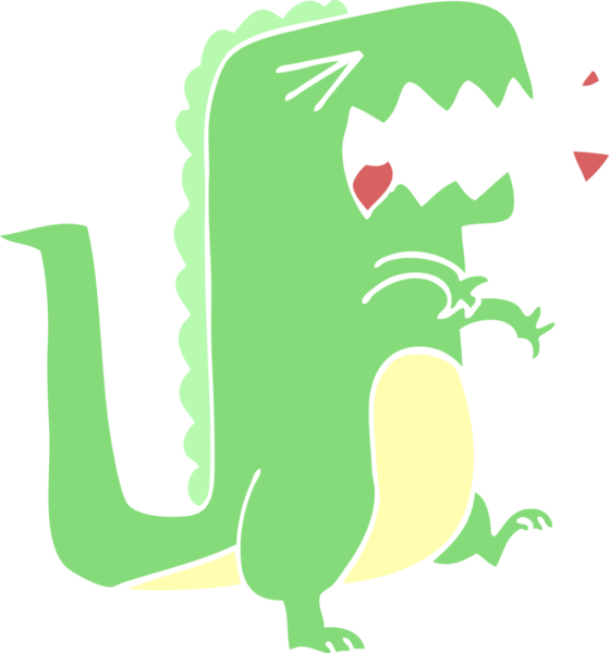 Bir insan tarafından çizilmiş kükreyen çizgi film karalaması.