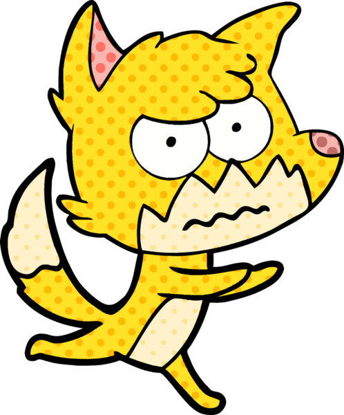 Bir insan tarafından çizilmiş bir tilki.