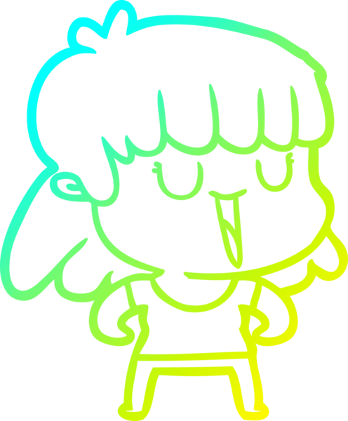 Bir insan tarafından çizilmiş bir karikatür kadın çizimi.