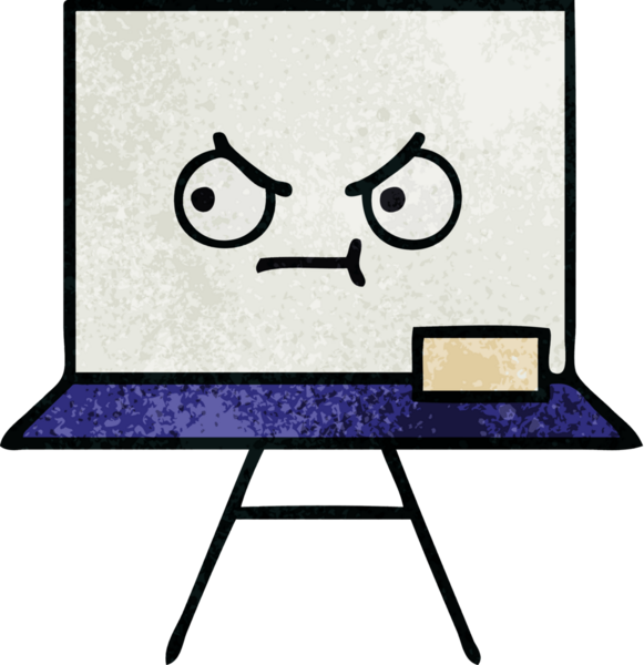 Bir insan tarafından çizilmiş beyaz bir panonun retro grunge desen karikatürü