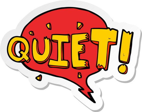 Çizgi roman çıkartması Bir insan tarafından çizilmiş sessizlik için bağırın