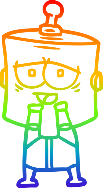 gökkuşağı gradyan çizgisi bir insan tarafından çizilmiş robot çizgi