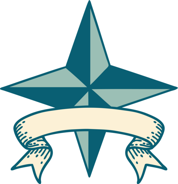 Bir insan tarafından çizilmiş geleneksel bir yıldız dövmesi