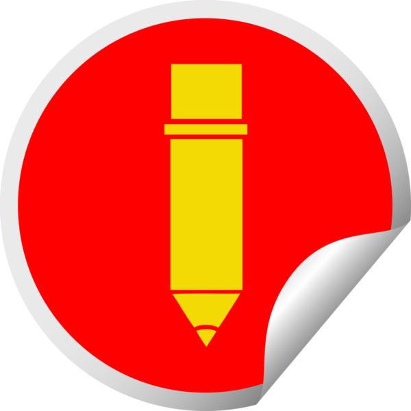 Bir insan tarafından çizilmiş bir kalemin dairesel kabuk soyucu karikatürü