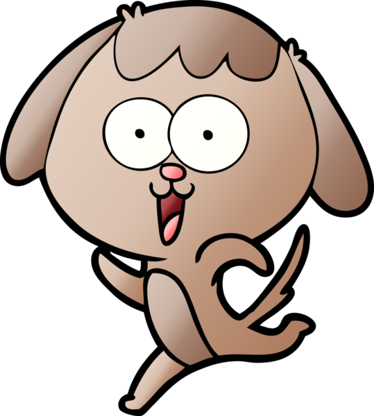 Bir insan tarafından çizilmiş şirin bir çizgi film köpeği.