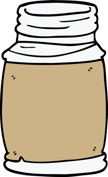 Bir insan tarafından çizilmiş bir saklama kavanozunun karalaması.