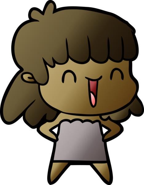 Bir insan tarafından çizilmiş karikatür kadın.