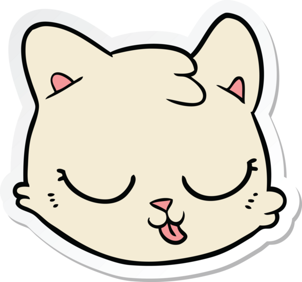 Bir insan tarafından çizilmiş kedi suratının çıkartması.