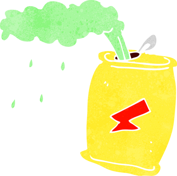 Bir insan tarafından çizilmiş gazoz kutusu.