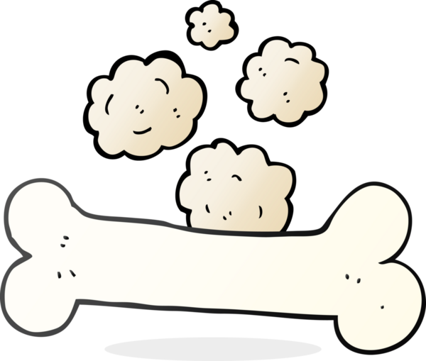 Bir insan tarafından çizilmiş serbest çizgi film kemiği.