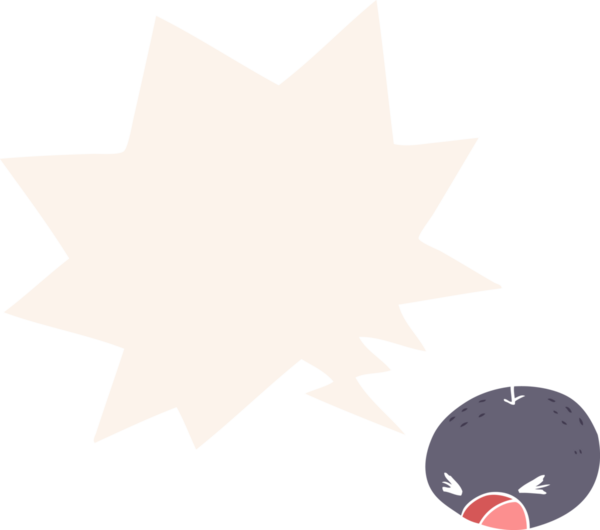 Bir insan tarafından çizilmiş eski tarz konuşma baloncuklu cadılar bayramı örümceği çizgi filmi.