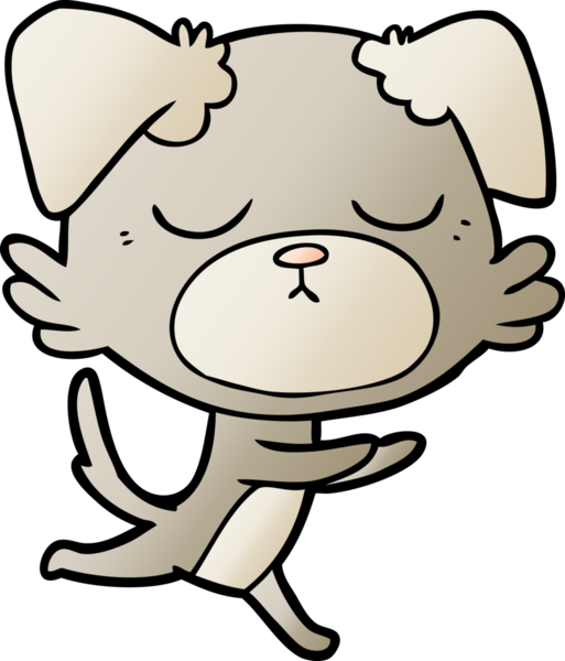 Bir insan tarafından çizilmiş şirin bir çizgi film köpeği.